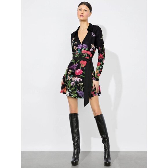 Alice + Olivia Millicent Secret Garden Wrap Mini Dress 8 NWT $440 - Picture 5 of 10